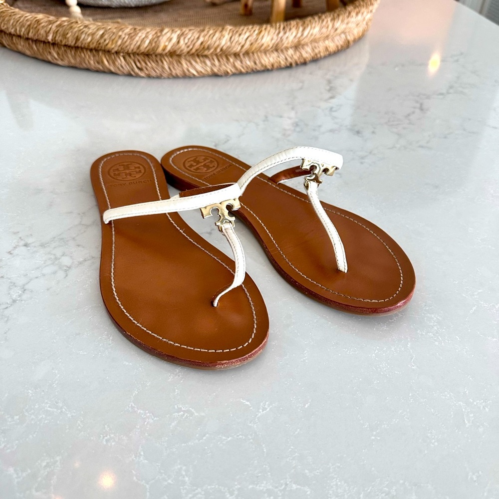 Tory Burch Leather Flip Flops